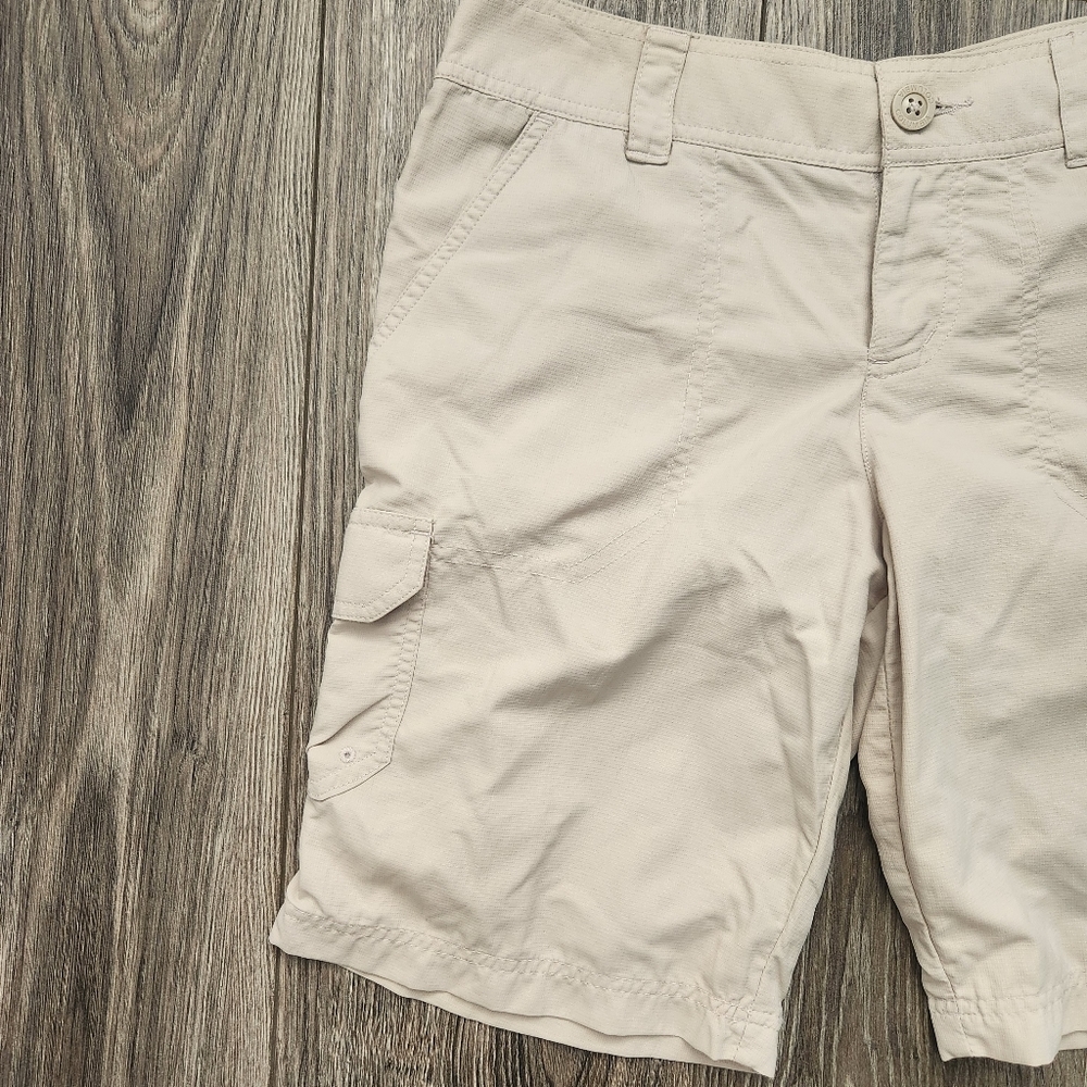 Columbia Beige Cream Cargo Hiking Shorts 4 T2 - Picture 2 of 13